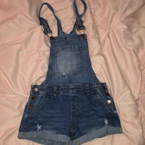 Light-Medium Washed Overalls
